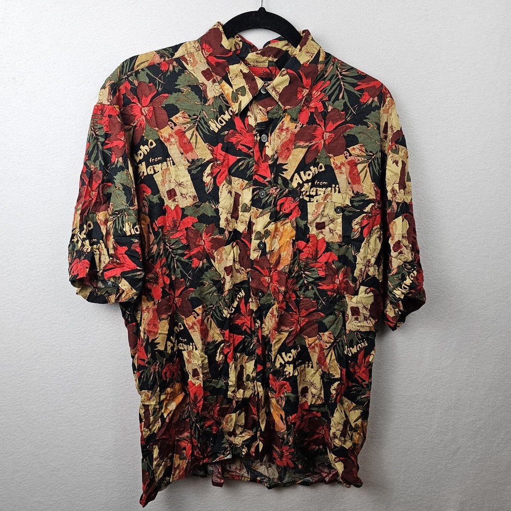 Natural Issue Shirt Men's Size Large Multicolored Hawaiian Print